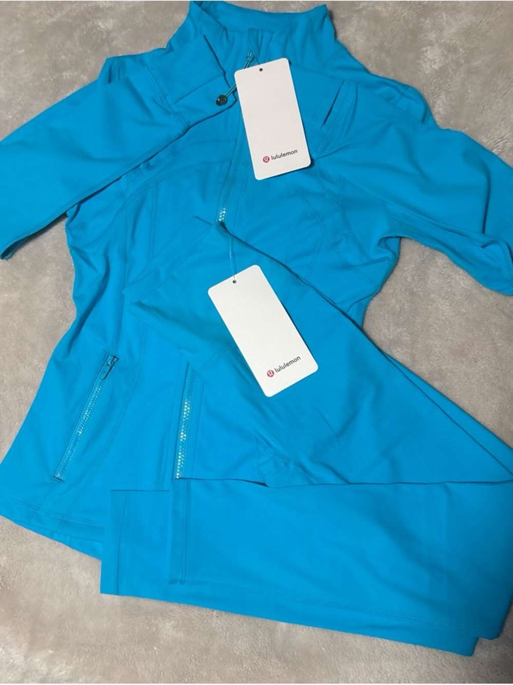 lululemon athletica Bright Teal Zip-Up Utility Jacket sets